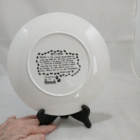 Harrods Knightsbridge Collectors Plate Bear World Johnny The Biker - Picture 2 of 2